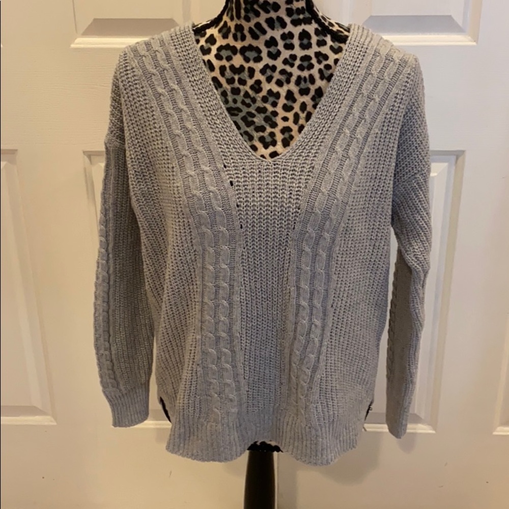 Grey v-neck sweater